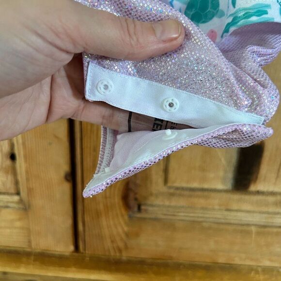 NWT FlapHappy 18M UPF 50+ Rashguard Swimsuit Mermaid Fish Glitter Pink Baby - Picture 8 of 10